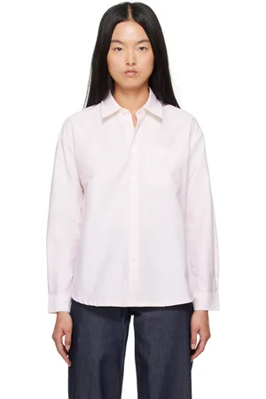 A.P.C. Pink Striped Boyfriend Shirt