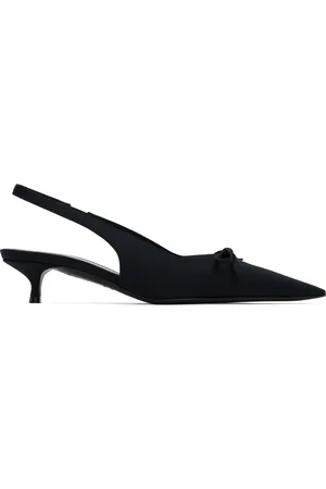Balenciaga Black Knife Bow Slingback 40 Heels