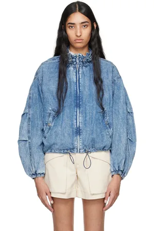 Isabel Marant Blue Plume Bomber Jacket