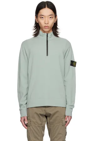 Stone Island Blue Half-Zip Sweater