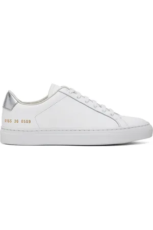 COMMON PROJECTS White & Silver Retro Classic Sneakers