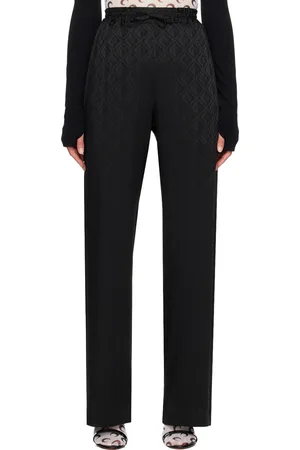 Marine Serre Black Jacquard Moon Sun Trousers