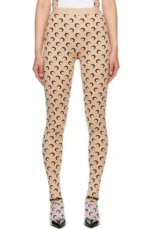 Marine Serre Tan All Over Moon Leggings