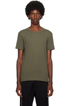 Tom Ford Khaki Crewneck T-Shirt
