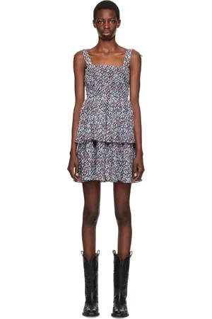 Ganni Blue Floral Minidress