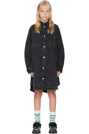 Maison Margiela Kids Black Faded Denim Dress