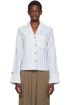 Ganni Blue Striped Shirt