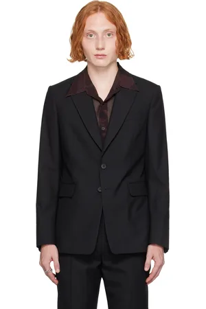 DRIES VAN NOTEN Black Single-Breasted Blazer