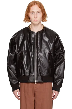 DRIES VAN NOTEN Brown Zip Bomber Jacket