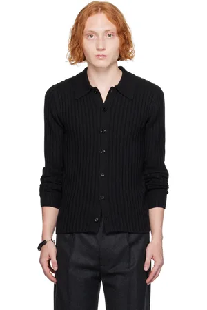 DRIES VAN NOTEN Black Rib Cardigan