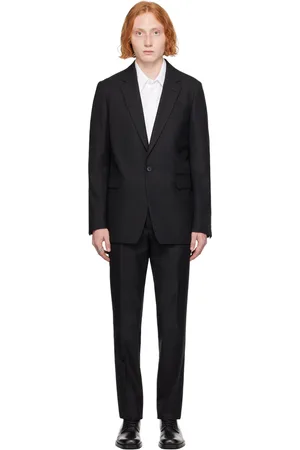DRIES VAN NOTEN Black Single-Breasted Suit