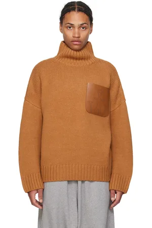 J.W.Anderson Tan Leather Patch Pocket Turtleneck