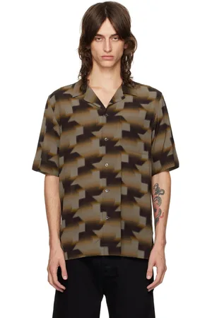 DRIES VAN NOTEN Brown Pixel Chain Shirt