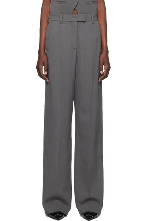 VALENTINO Gray Wool Trousers