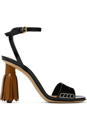 J.W.Anderson Black Tassel Heeled Sandals