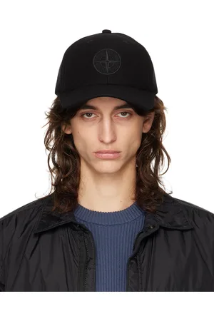 Stone Island Black Soft Shell 5 Panel Cap