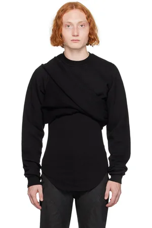 Rick Owens Black Porterville Cutout Sweatshirt