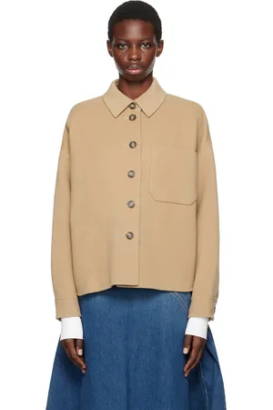 Max Mara Beige Wool Shirt Jacket