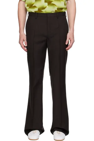 DRIES VAN NOTEN Brown Wool Trousers