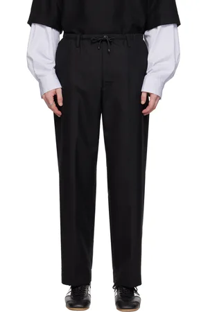 DRIES VAN NOTEN Black Wool Trousers