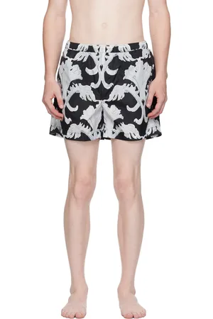 VALENTINO Black Metamorphos Wall Swim Shorts