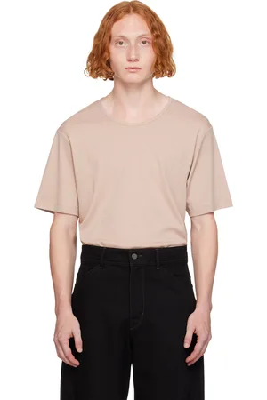 LEMAIRE Pink U-Neck T-Shirt