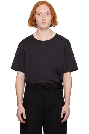 LEMAIRE Black U-Neck T-Shirt