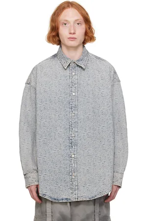 Acne Studios Blue Monogram Denim Shirt