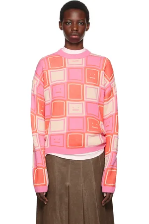 Acne Studios Pink & Off-White Pattern Sweater