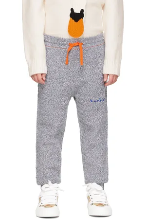 Burberry Kids Gray Wool & Cotton Sweatpants