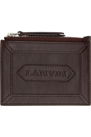 Lanvin Burgundy Zipped Card Holder