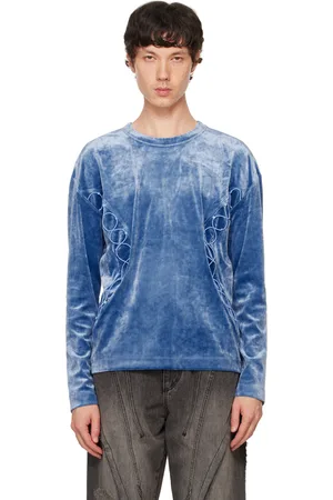 Andersson Bell Velvet Lace-Up Sweater