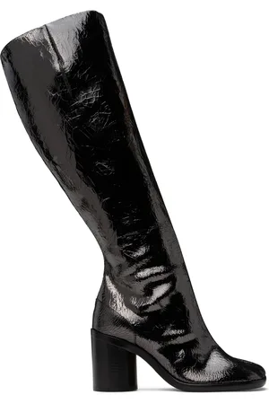 Maison Margiela Black Tabi Broken Mirror Tall Boots