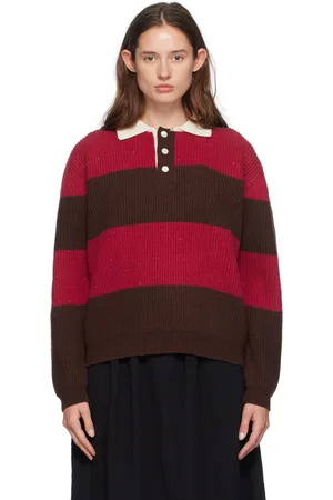 DUNST Red & Brown Chunky Polo