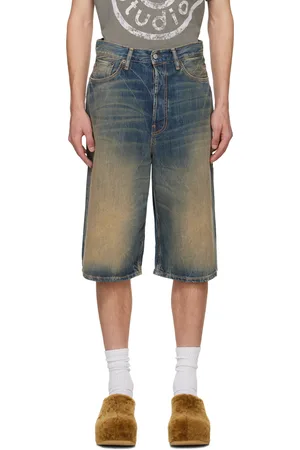 Acne Studios Blue Loose Fit Denim Shorts
