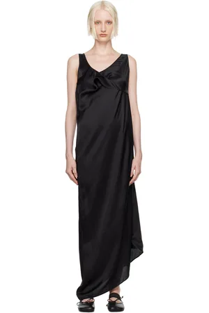 Maison Margiela Black Asymmetric Maxi Dress