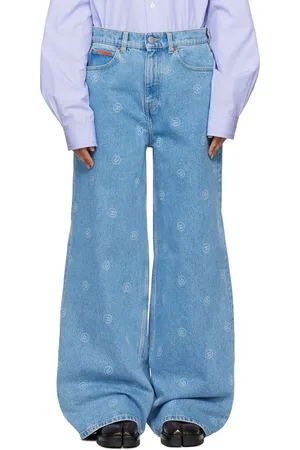 MARTINE ROSE Blue Extended Wide Leg Jeans