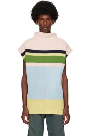 Kiko Kostadinov Pink & Blue Essick Stripe Turtleneck