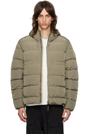 C.P. Company Taupe Chrome-R Goggle Down Jacket
