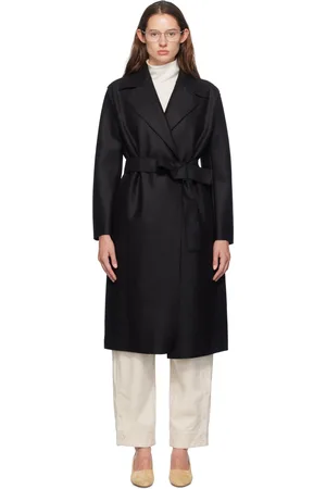 Harris Wharf London Black Belted Long Coat