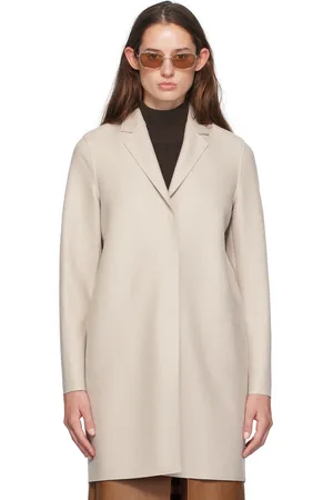 Harris Wharf London Off-White Cocoon Coat
