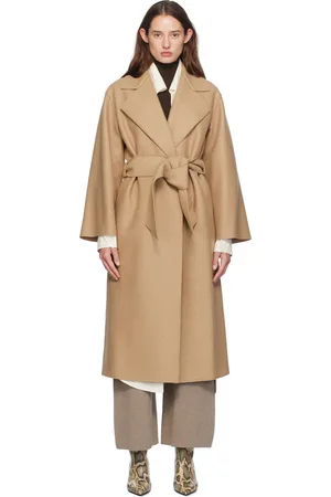 Harris Wharf London Beige Belted Clutch Coat