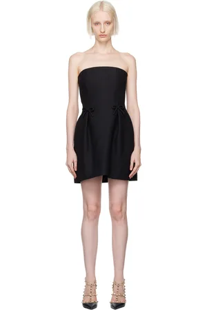 VALENTINO Black Crepe Couture Minidress