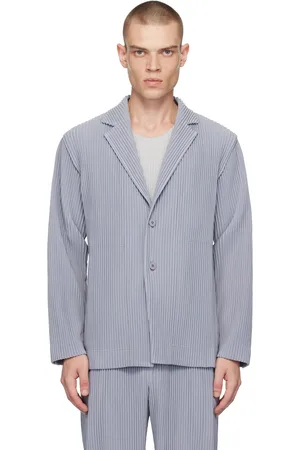 Issey Miyake Gray Tailored Pleats 1 Blazer
