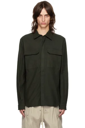 Rick Owens Green Porterville Soft Shirt