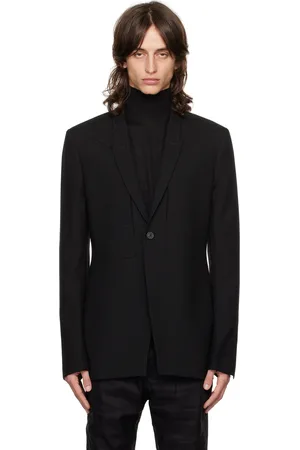 Rick Owens Black Porterville Fogpocket Soft Blazer