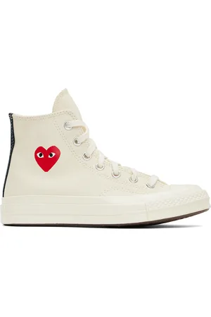 Comme des Garçons PLAY Off-White Converse Edition Chuck 70 OG Single Heart Sneakers