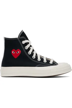 Comme des Garçons PLAY Black Converse Edition Chuck 70 OG Single Heart Sneakers