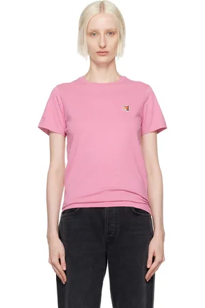 Maison Kitsuné Pink Fox Head Patch Regular T-shirt