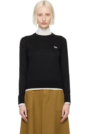 Maison Kitsuné Black Baby Fox Patch Regular Sweater